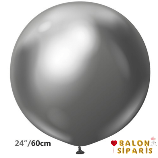Jumbo Krom Balon Uzay Gri 60 cm