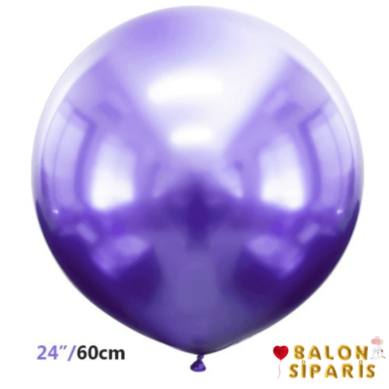 Jumbo Krom Balon Mor 60 cm