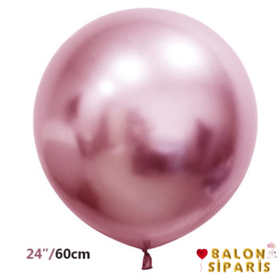 Jumbo Krom Balon Pembe 60 cm