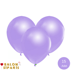 Lila Balon Metalik 15 Adet