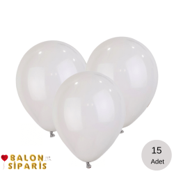 Pastel Duman Rengi Balon 15 Adet