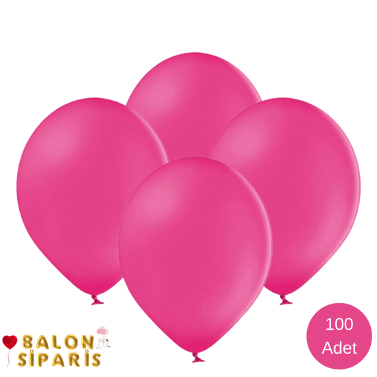 Pastel Fuşya Balon 100 Adet
