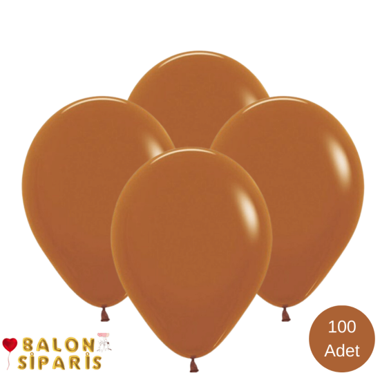 Pastel Karamel Kahverengi Balon 100 Adet