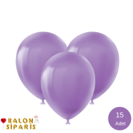 Pastel Lila Balon 15 Adet