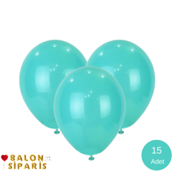 Pastel Mint Yeşili Balon 15 Adet