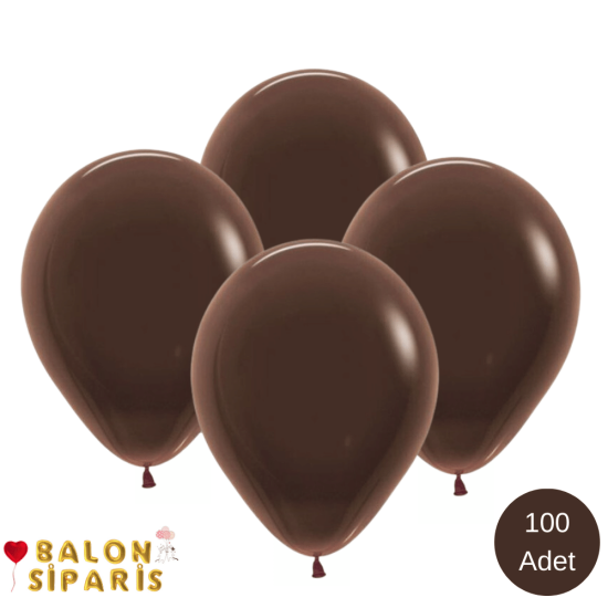 Pastel Çikolata Kahverengi Balon 100 Adet