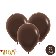 Pastel Çikolata Kahverengi Balon 15 Adet Pastel Çikolata Kahverengi Balon 15 Adet