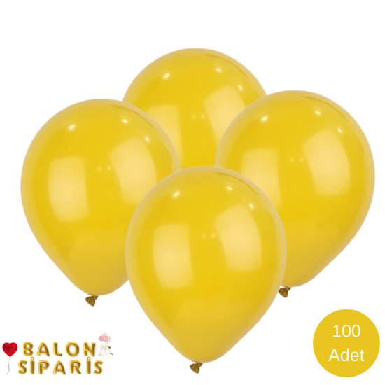 Pastel Zerdeçal Rengi Balon 100 Adet