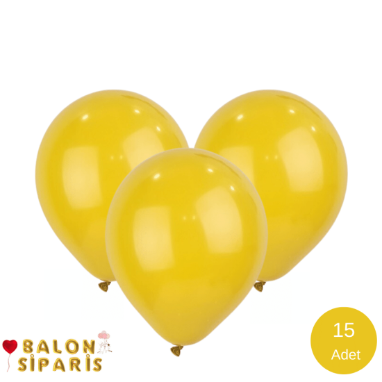 Pastel Zerdeçal Rengi Balon 15 Adet