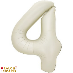 4 Rakam Folyo Balon Krem 76 Cm