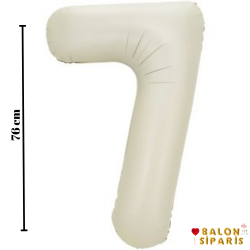 7 Rakam Folyo Balon Krem 76 Cm