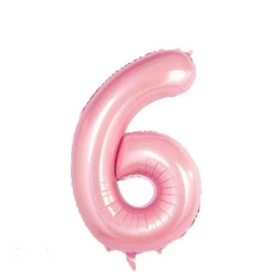 6- Rakam Pembe Renk Balon  76 Cm