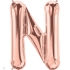 N - Harf Folyo Balon RoseGold 100 cm