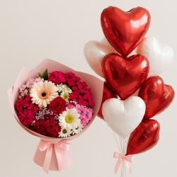 Çiçekli Uçan Balon Aranjmanları