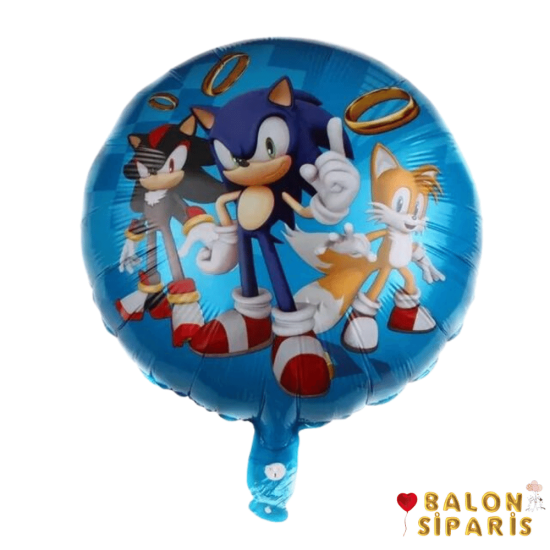 Sonic Yuvarlak Folyo Balon