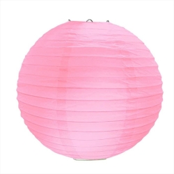 Pembe Yuvarlak Fener Süs (35 cm)