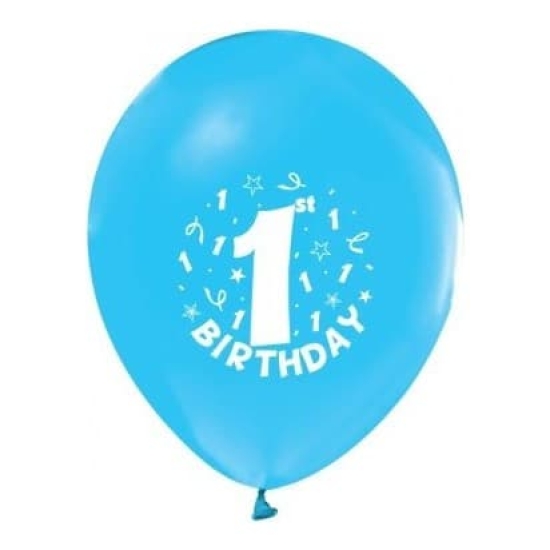 1. Yaş Doğum Günü Balonu Erkek  - 10 Adet