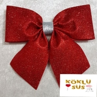 Fiyonk Simli Eva Süs Kırmızı 22 cm