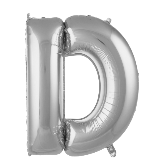 D- Harf Folyo Balon Gümüş 40 Cm
