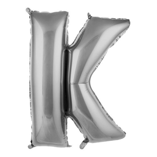 K- Harf Gümüş Renk Balon 100 Cm
