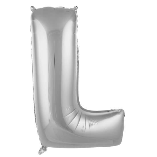 L- Harf Gümüş Renk Balon 100 Cm