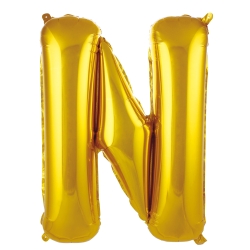 N Harf Folyo Balon Gold 40 Cm