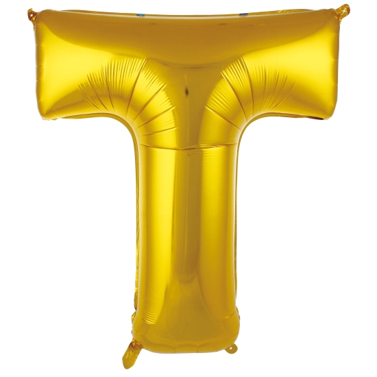 T Harf Folyo Balon Gold 40 Cm