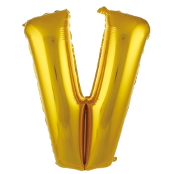 V- Harf 40 Inc Gold Renk Balon 100 Cm