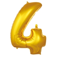 4- Rakam Folyo Balon Gold 86 Cm