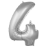 4- Rakam Folyo Balon Gümüş 40 Cm