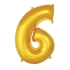 6- Rakam Folyo Balon Gold 40 Cm