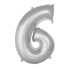 6- Rakam  Gümüş Renk Balon 86 Cm