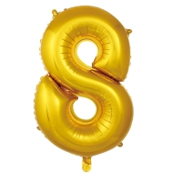 8- Rakam Altın Renk Balon 100 Cm