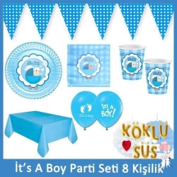 It is A Boy Parti Seti 8 Kişilik