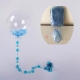 Şeffaf Balon İçi Tüy Açık Mavi (100 adet)