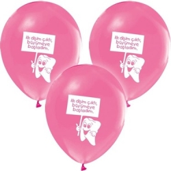 Diş Buğdayı Pembe Balon  - 10 Adet