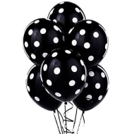 Puantiyeli Balon Siyah Renk - 10 Adet Puantiyeli Balon Siyah Renk - 10 Adet