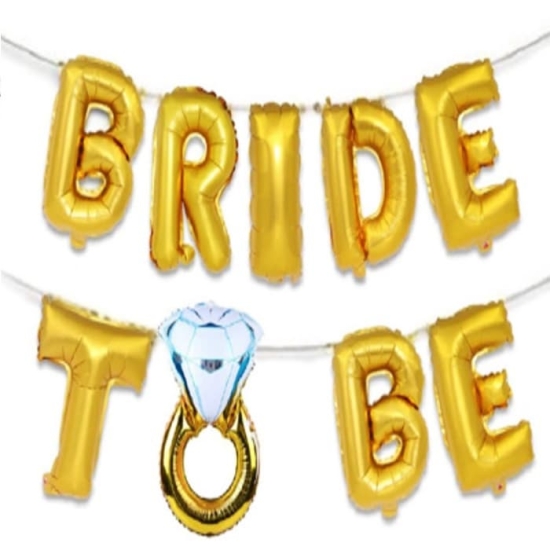 Bride To Be Temalı Folyo Balon Seti Altın