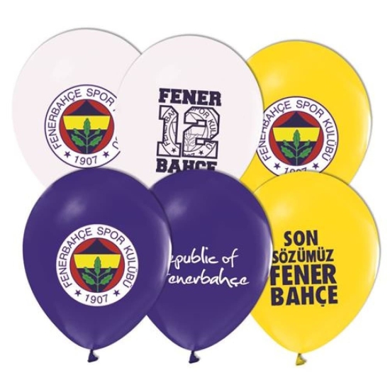 Fenerbahçe Doğum Günü Temalı Baskılı Lateks Balon - 10 Adet