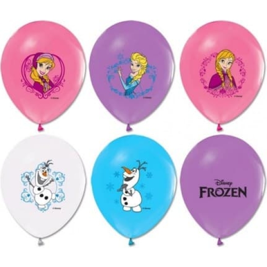 Frozen Doğum Günü Temalı Baskılı Lateks Balon - 10 Adet