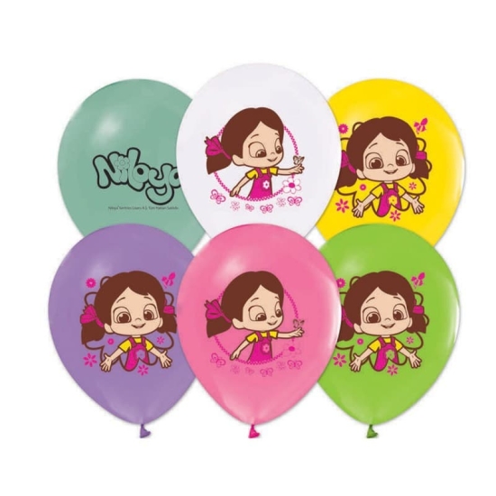 Niloya Doğum Günü Temalı Baskılı Lateks Balon - 10 Adet