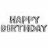 Happy Birthday Folyo Balon Seti Gümüş