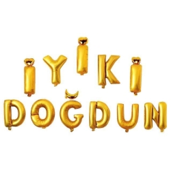 İyiki Doğdun Folyo Balon Seti Altın