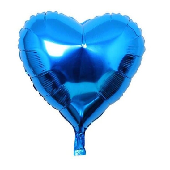 Mavi Kalp Folyo Balon (45 cm)