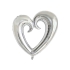 İçi Boş Kalp Folyo Balon 100 Cm Gümüş