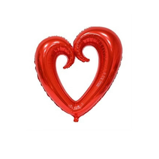 İçi Boş Kalp Folyo Balon 100 Cm Kırmızı