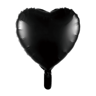 Siyah Kalp Folyo Balon (45 cm)
