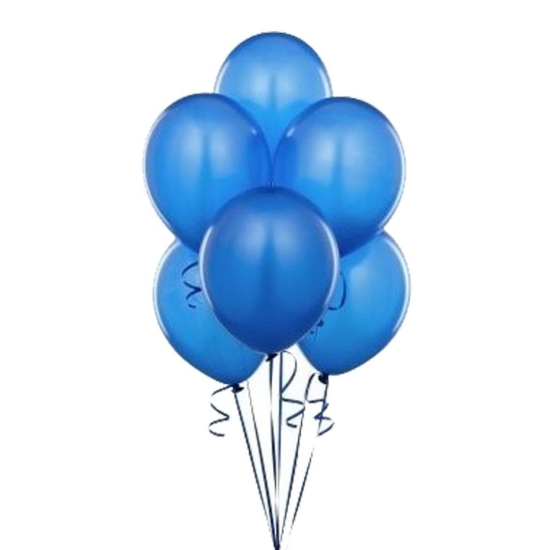 Metalik Mavi  Balon 15 Adet