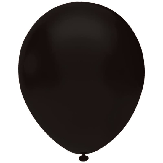 Pastel Siyah Balon 100 Adet