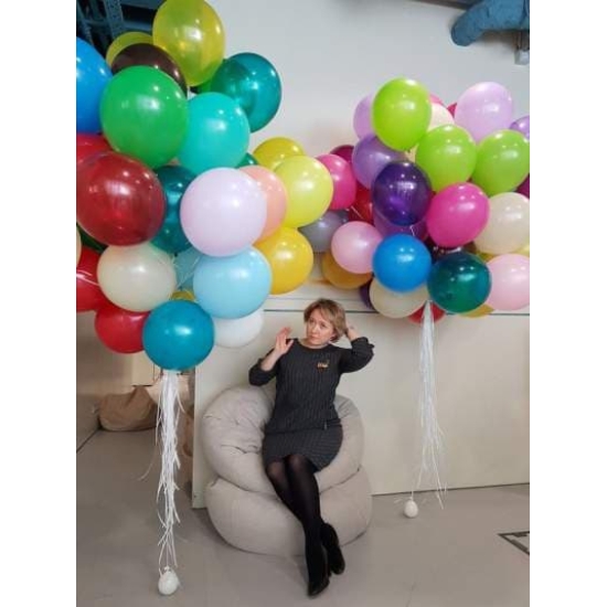 80 Adet Karışık Renk Uçan Balon Demeti